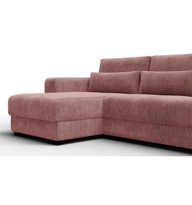 Ecksofa 4-Sitzer links OLI, altrosa