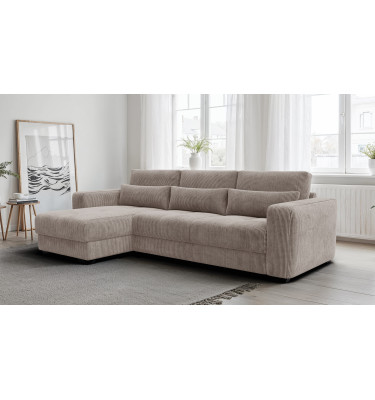 Ecksofa 4-Sitzer links OLI, taupe