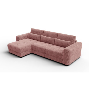 Ecksofa 4-Sitzer links OLI, altrosa
