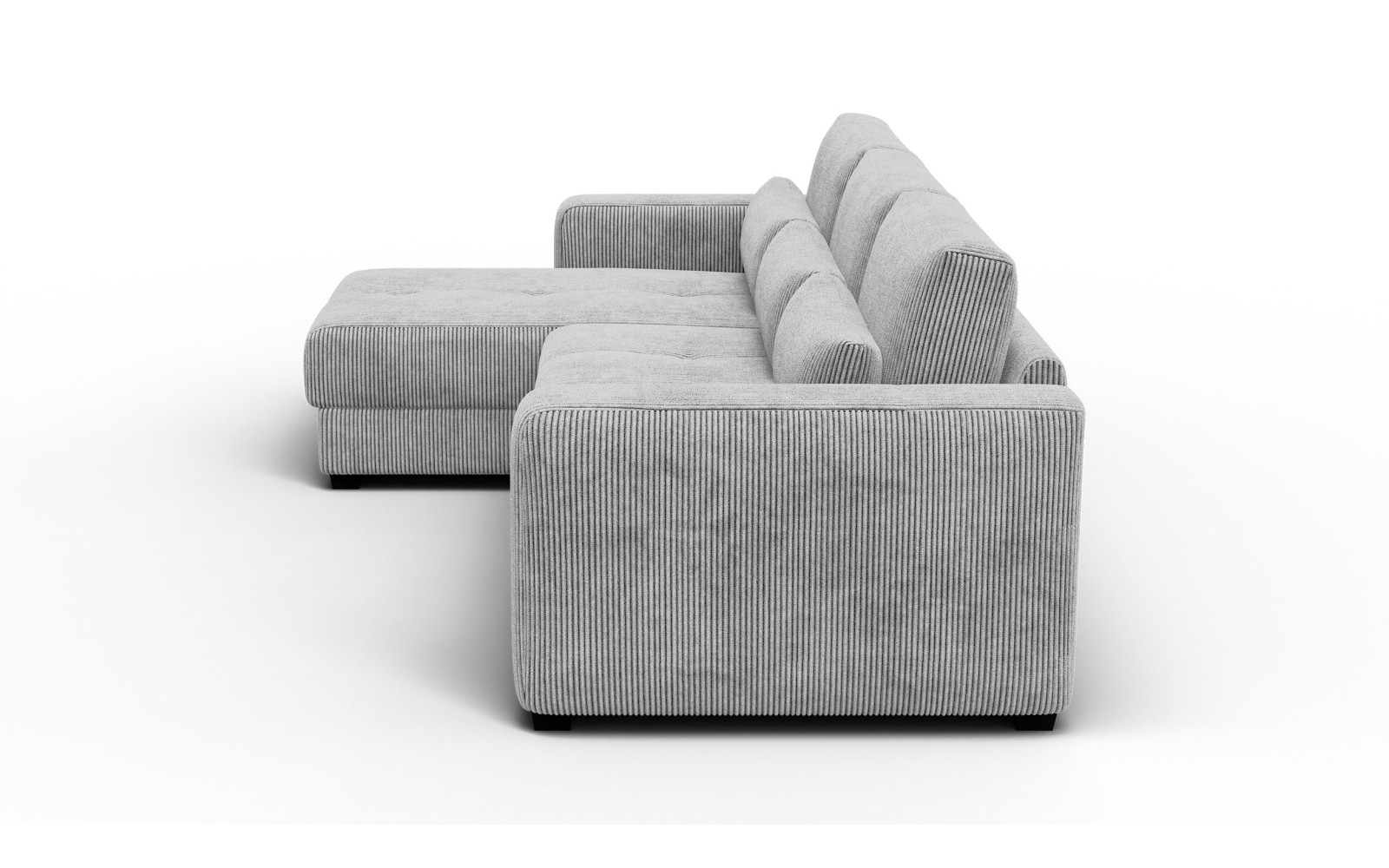 Ecksofa 4-Sitzer links OLI, hellgrau