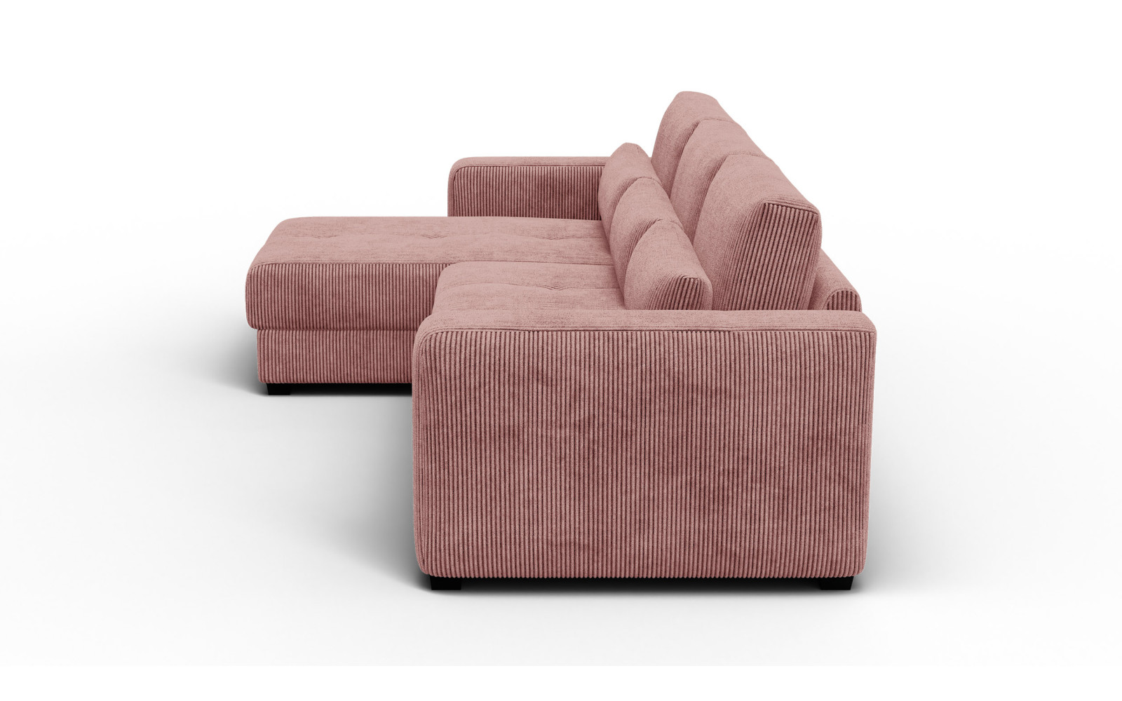 Ecksofa 4-Sitzer links OLI, altrosa