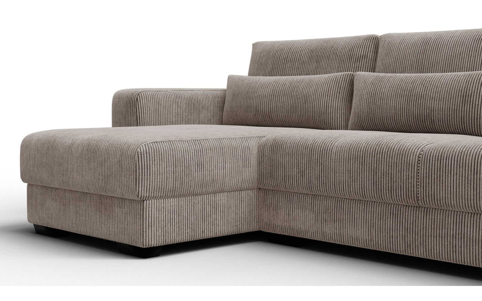 Ecksofa 4-Sitzer links OLI, taupe