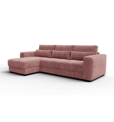 Ecksofa 4-Sitzer links OLI, altrosa
