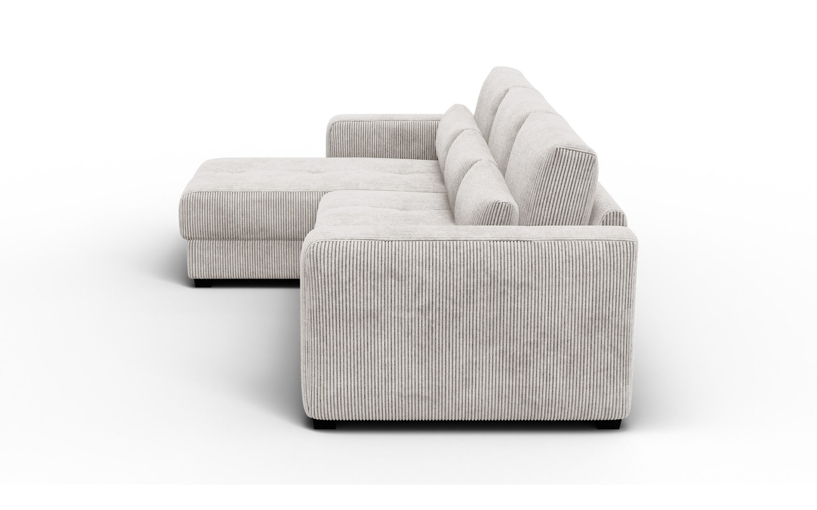 Ecksofa 4-Sitzer links OLI, perlweiß