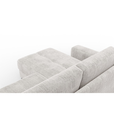 Ecksofa 4-Sitzer links OLI, perlweiß