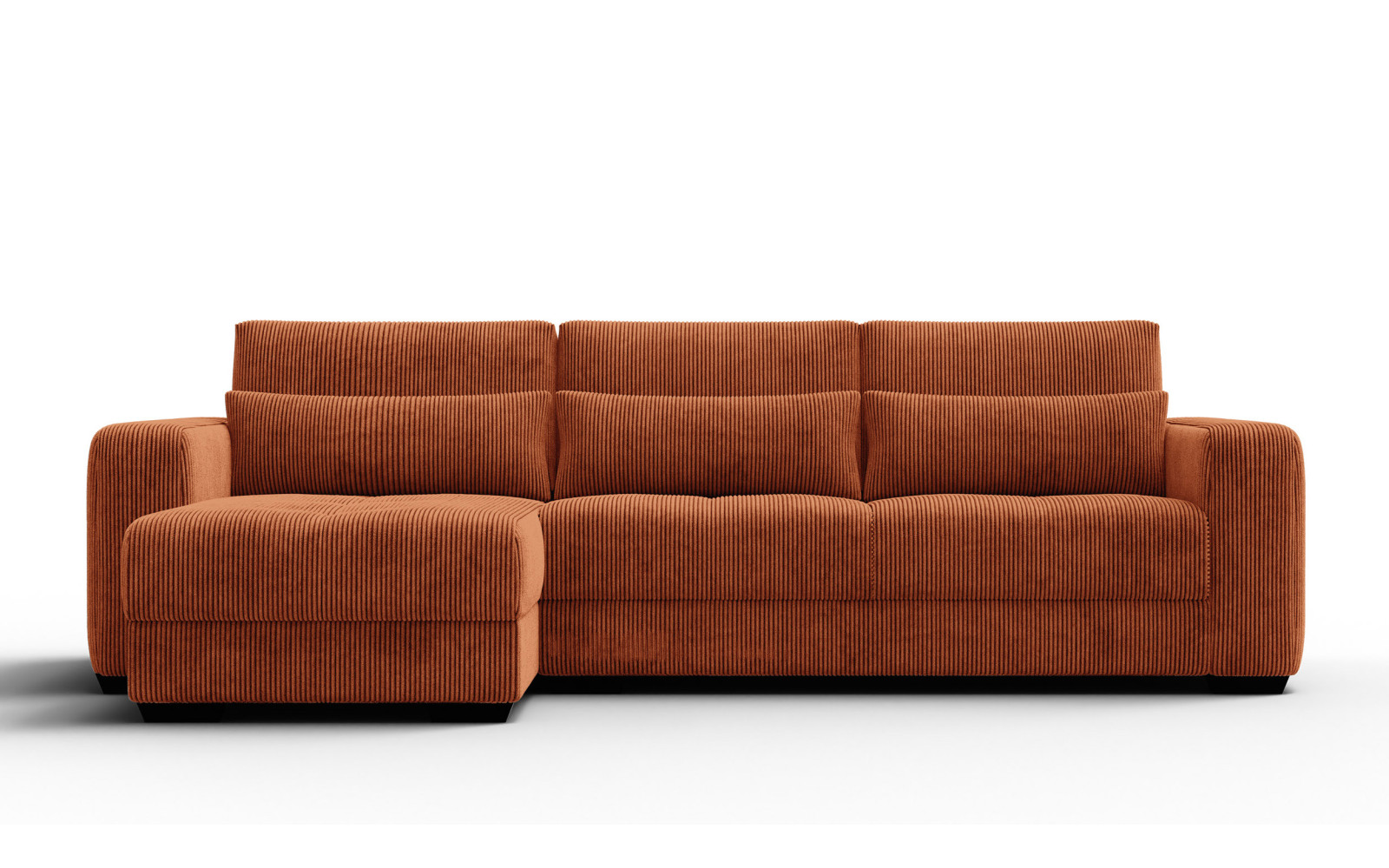 Ecksofa 4-Sitzer links OLI, orange