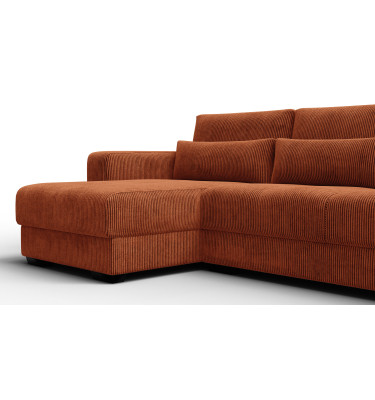 Ecksofa 4-Sitzer links OLI, orange