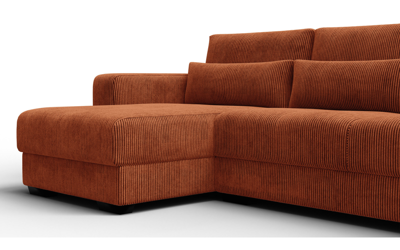 Ecksofa 4-Sitzer links OLI, orange