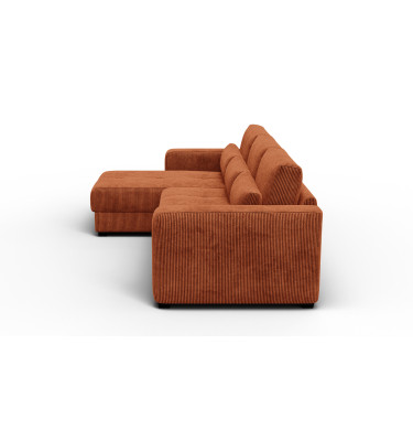 Ecksofa 4-Sitzer links OLI, orange
