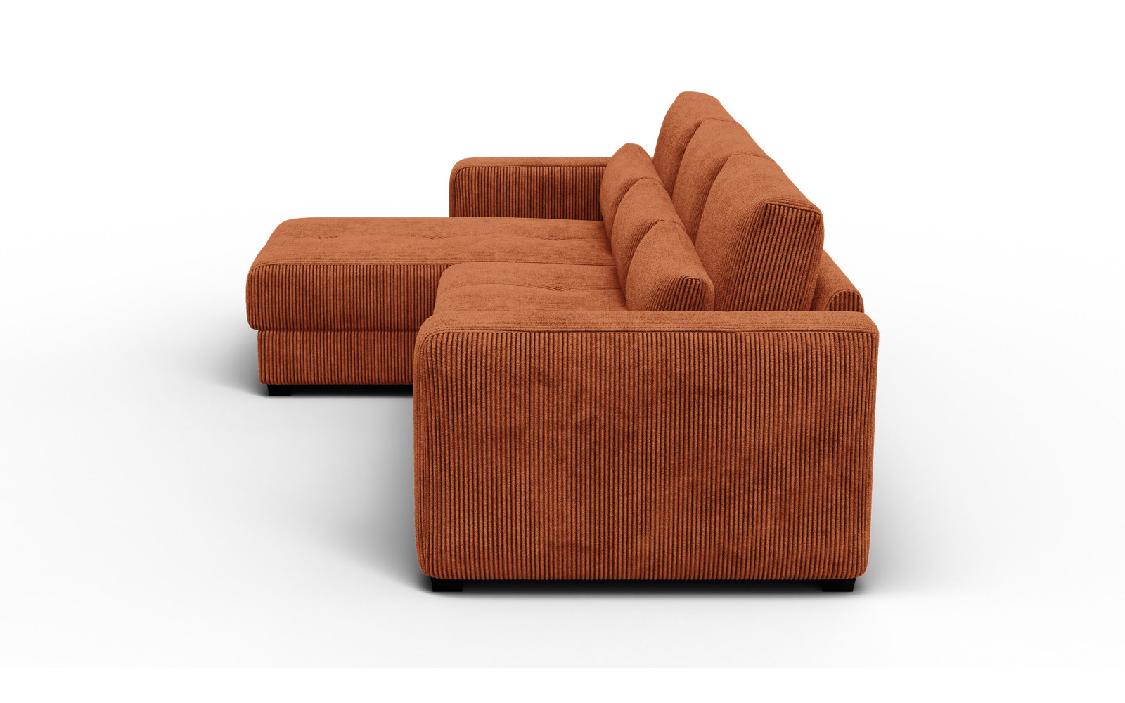 Ecksofa 4-Sitzer links OLI, orange