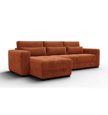 Ecksofa 4-Sitzer links OLI, orange