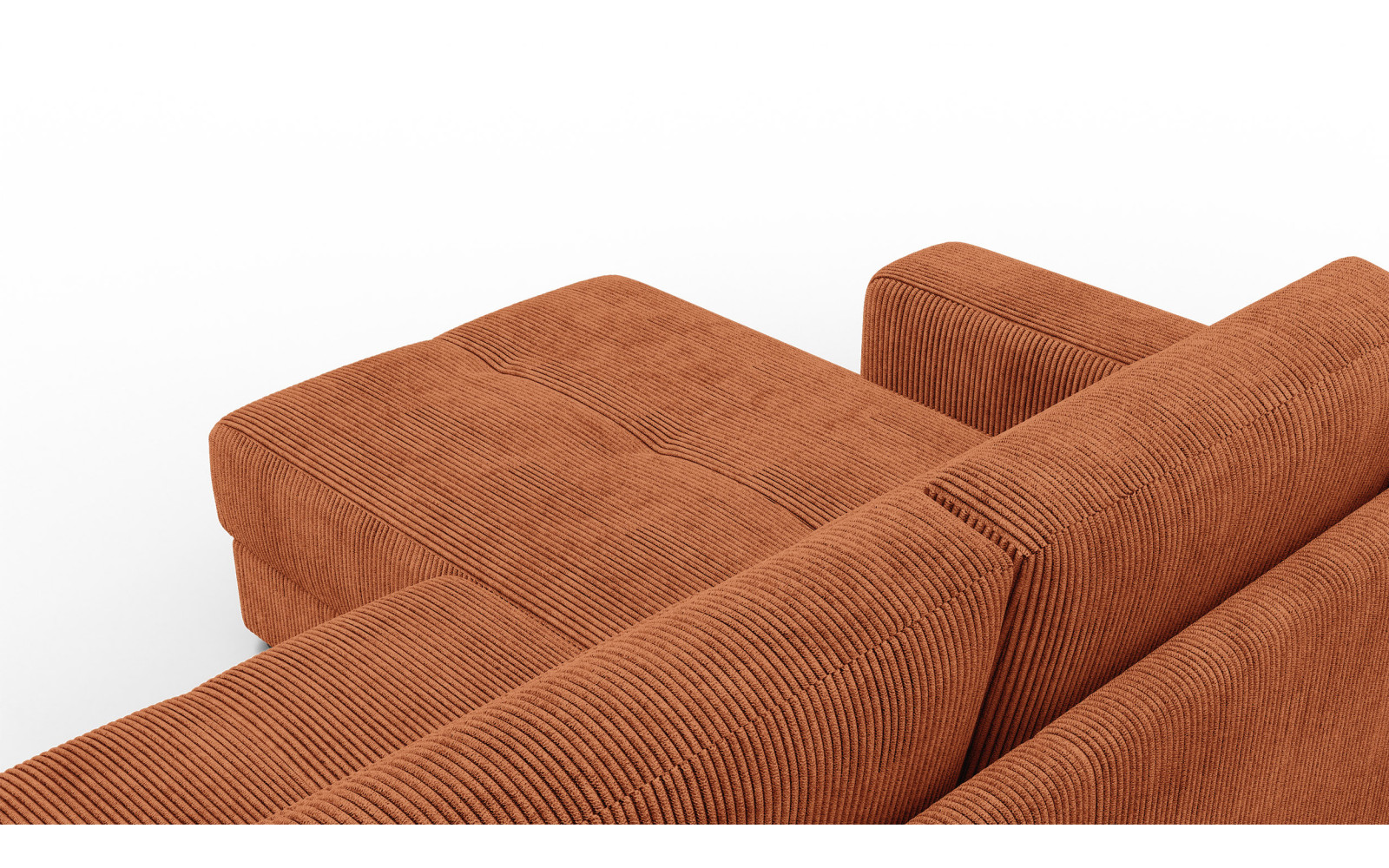 Ecksofa 4-Sitzer links OLI, orange
