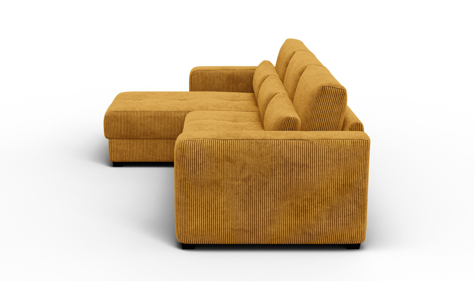 Ecksofa 4-Sitzer links OLI, safran