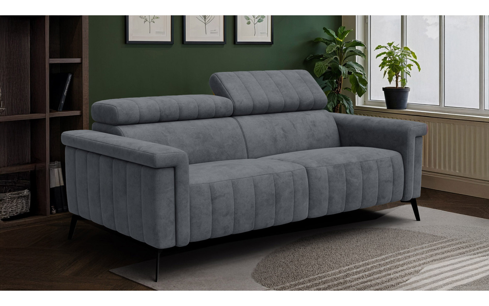 Sofa 3-Sitzer NORDEL, dunkelgrau