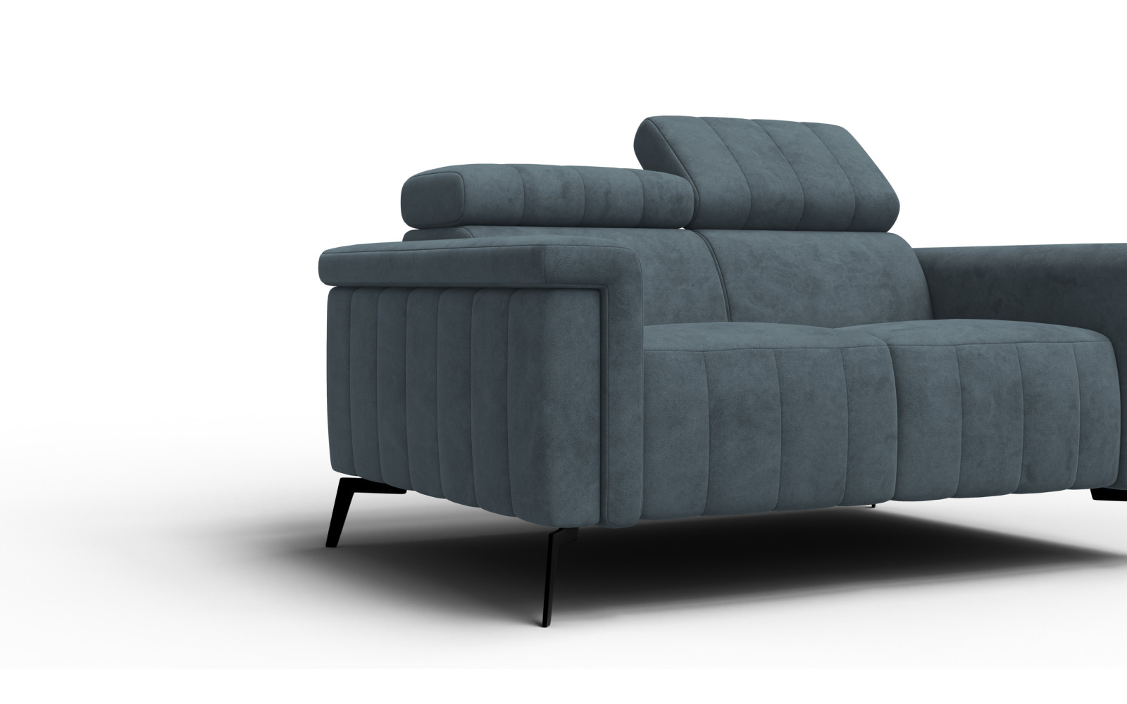 Sofa 2-Sitzer NORDEL, blaugrau