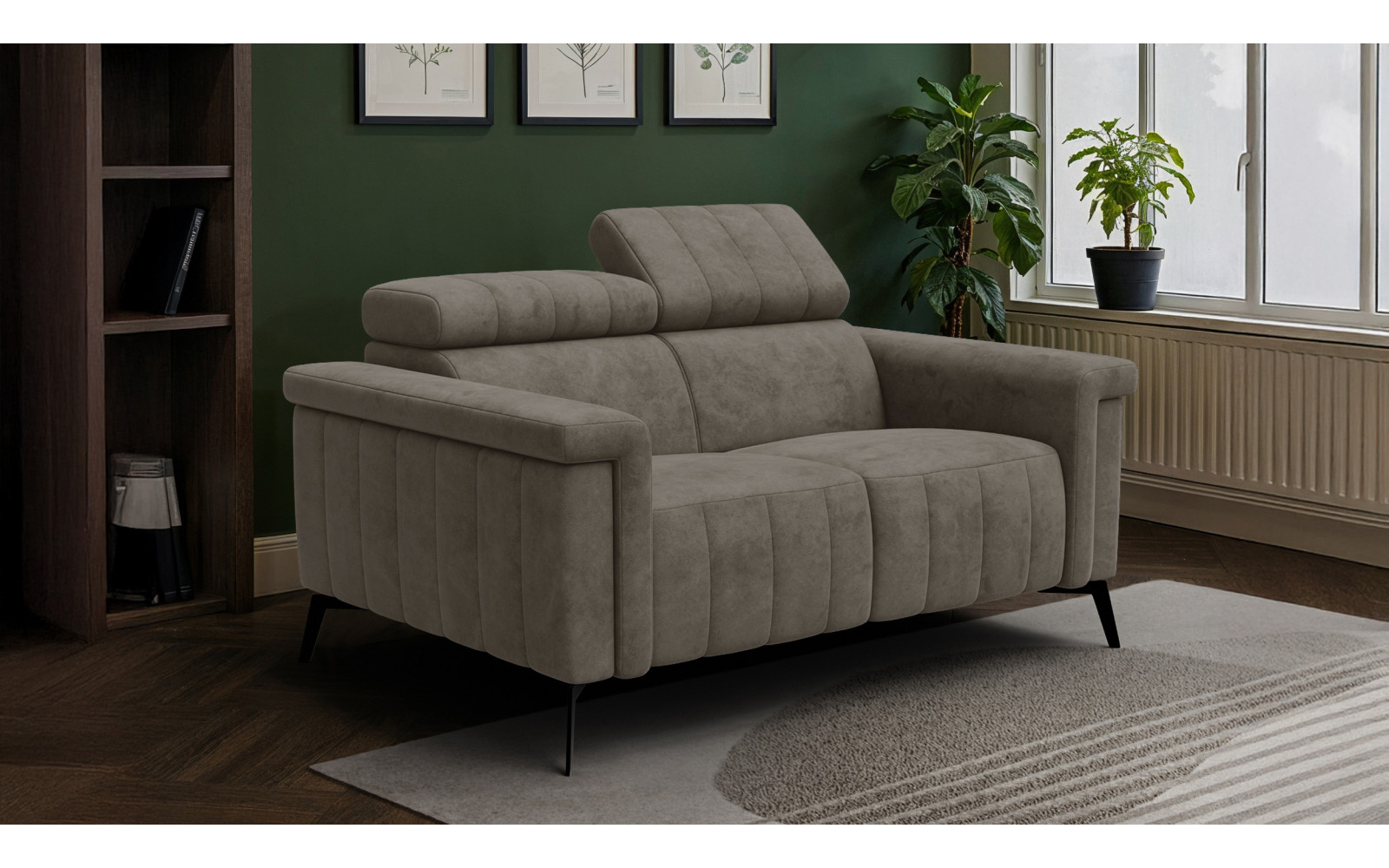 Sofa 2-Sitzer NORDEL, taupe