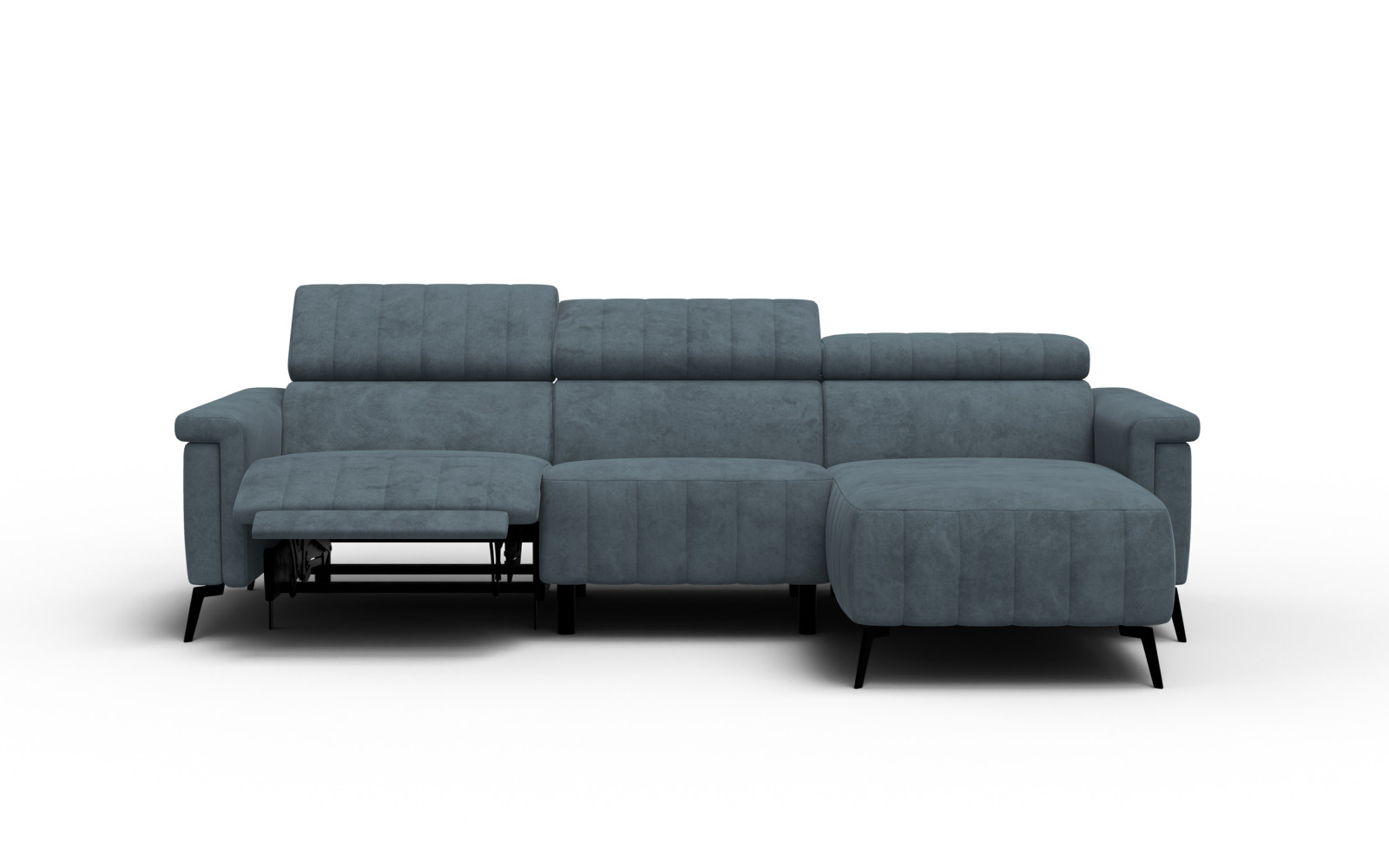 Ecksofa 4-Sitzer NORDEL, blaugrau
