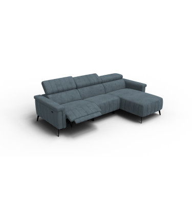 Ecksofa 4-Sitzer NORDEL, blaugrau