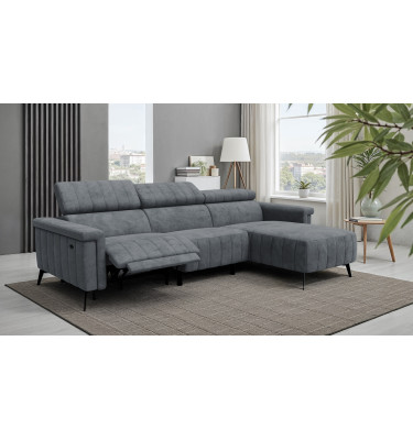 Ecksofa 4-Sitzer NORDEL, dunkelgrau