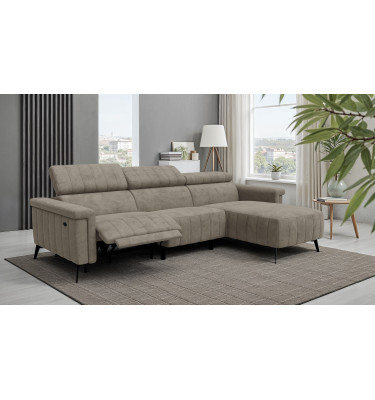 Ecksofa 4-Sitzer NORDEL, dunkles beige