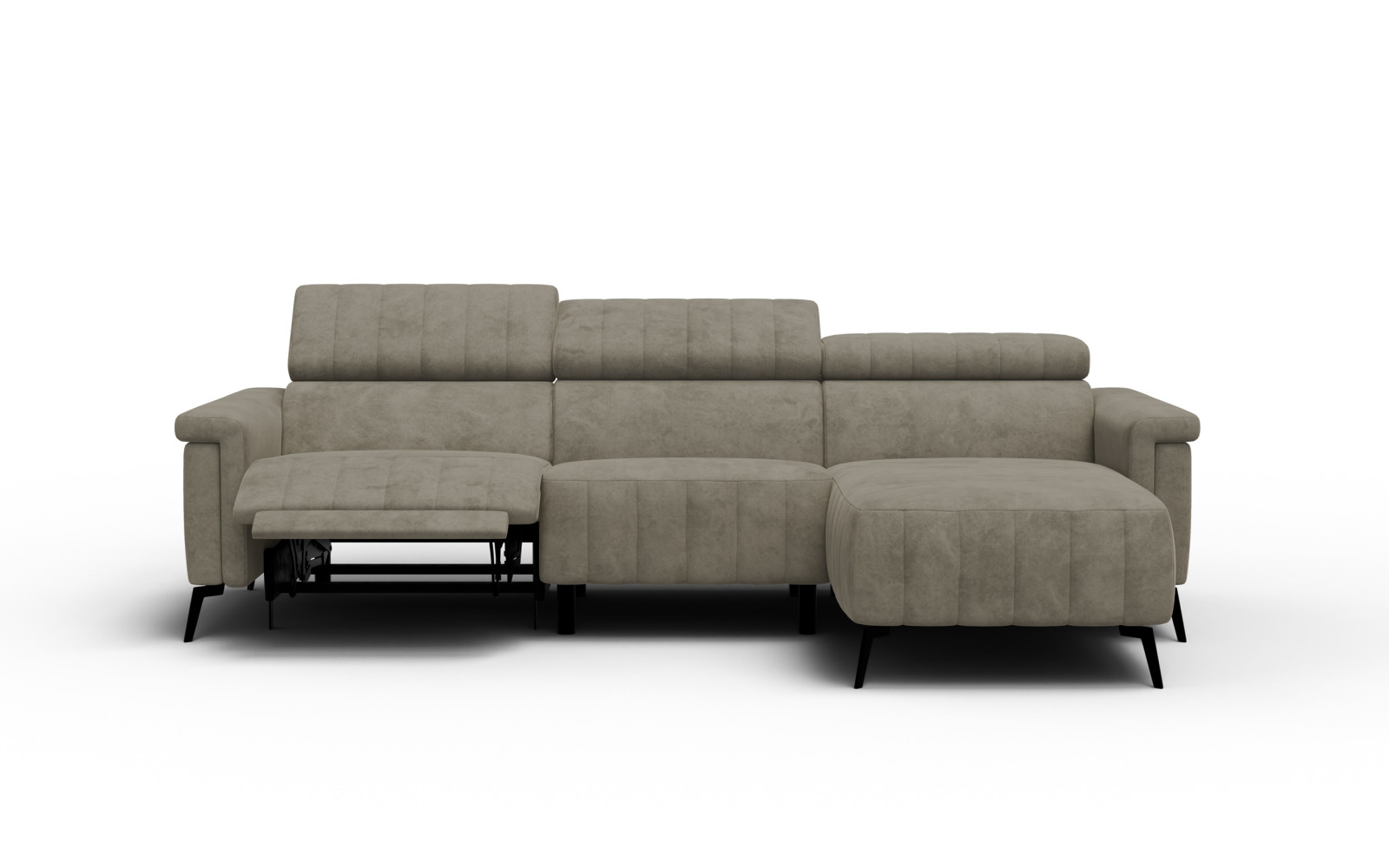 Ecksofa 4-Sitzer NORDEL, dunkles beige