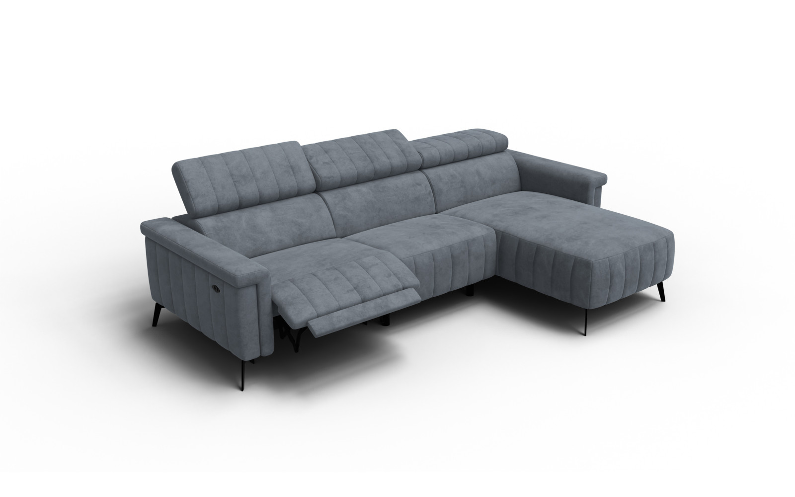 Ecksofa 4-Sitzer NORDEL, dunkelgrau