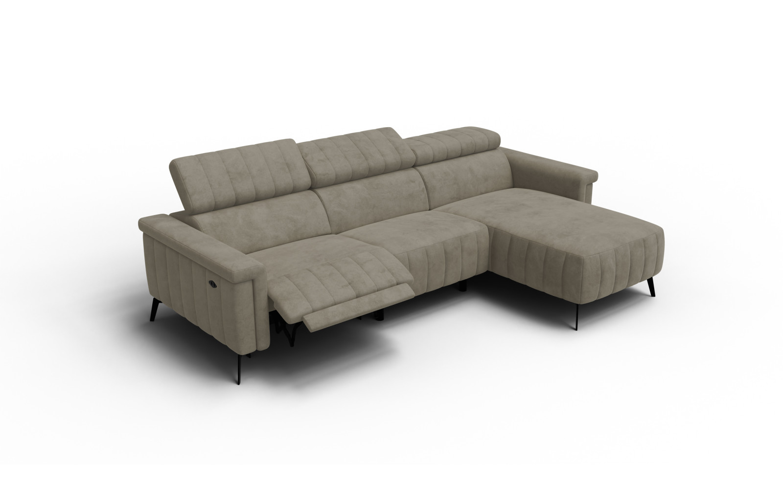 Ecksofa 4-Sitzer NORDEL, dunkles beige
