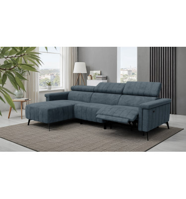 Ecksofa 4-Sitzer NORDEL, blaugrau