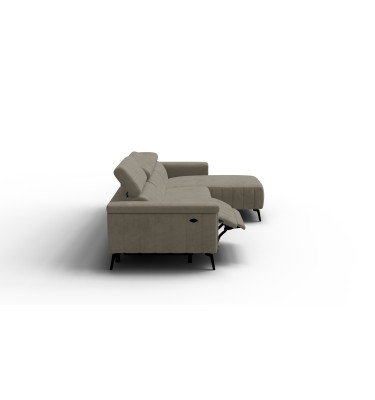 Ecksofa 4-Sitzer NORDEL, dunkles beige