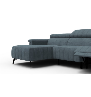 Ecksofa 4-Sitzer NORDEL, blaugrau