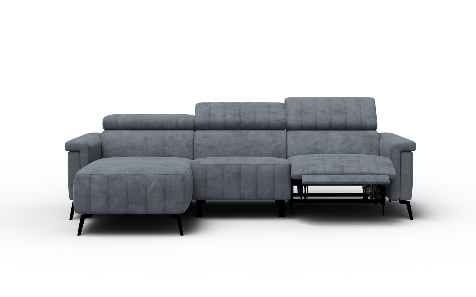 Ecksofa 4-Sitzer NORDEL, dunkelgrau