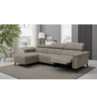 Ecksofa 4-Sitzer NORDEL, dunkles beige