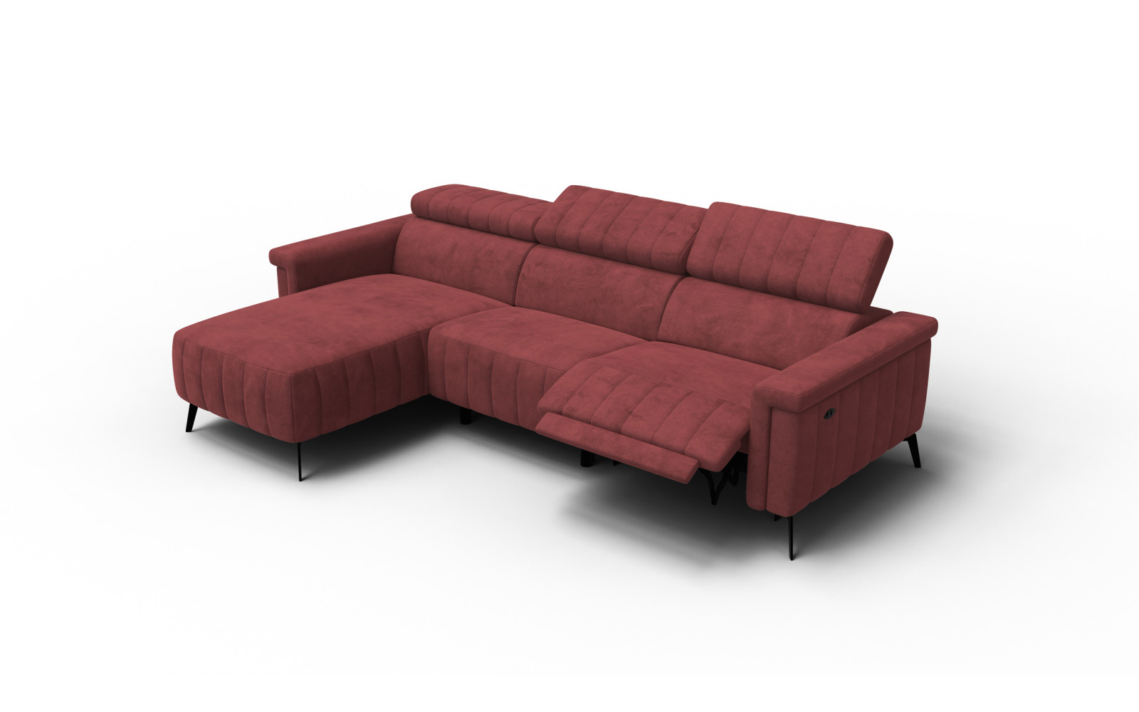 Ecksofa 4-Sitzer NORDEL, bordeaux