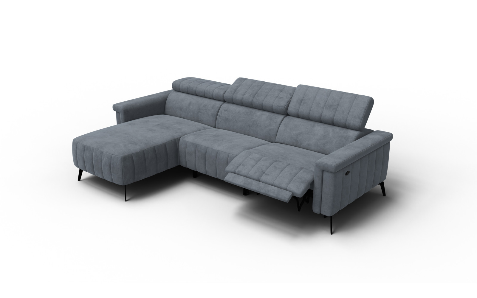 Ecksofa 4-Sitzer NORDEL, dunkelgrau