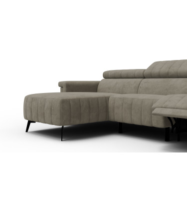 Ecksofa 4-Sitzer NORDEL, dunkles beige