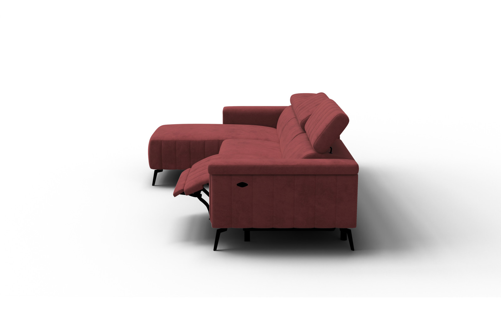 Ecksofa 4-Sitzer NORDEL, bordeaux