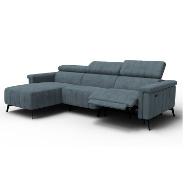 Ecksofa 4-Sitzer NORDEL, blaugrau