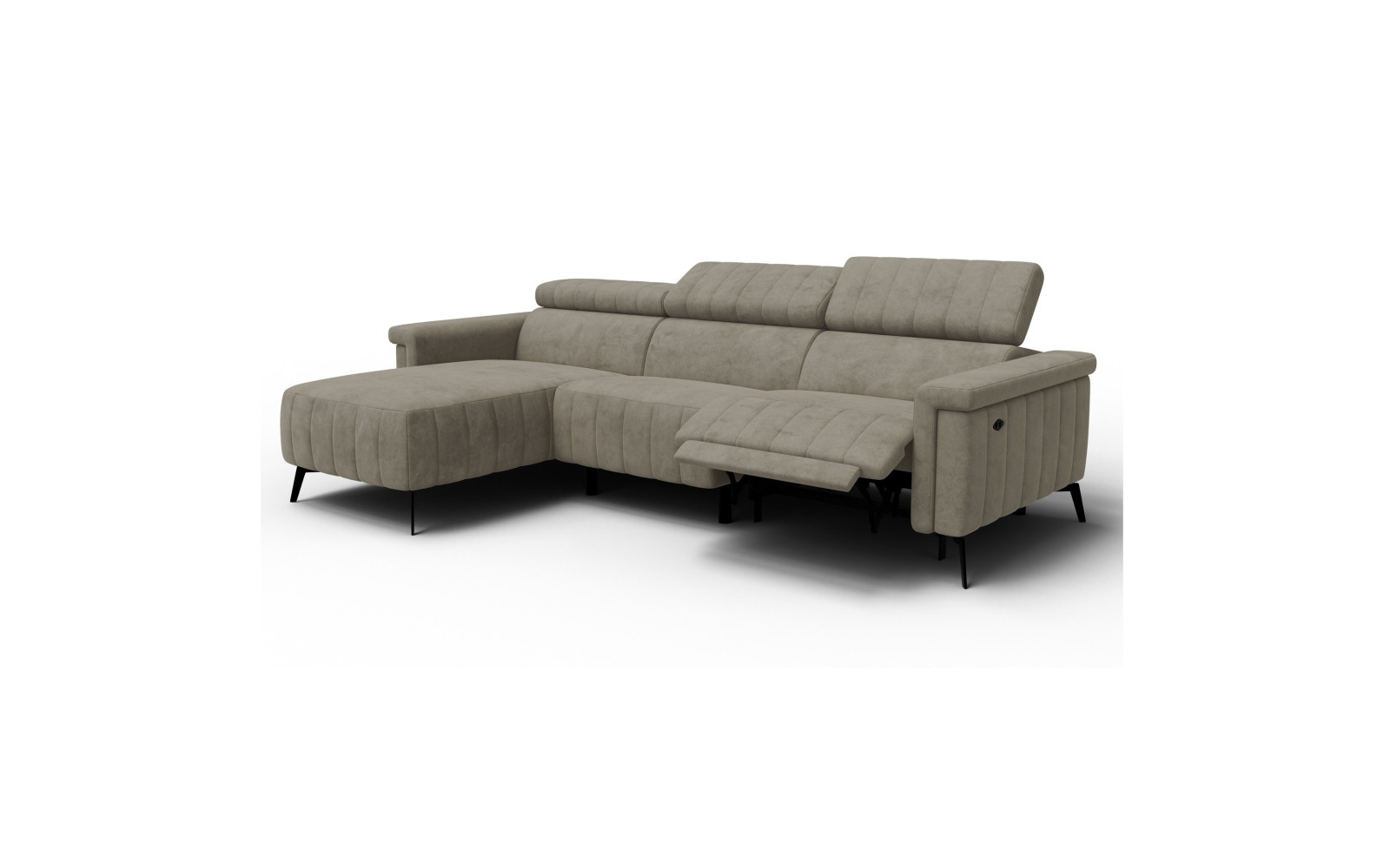 Ecksofa 4-Sitzer NORDEL, dunkles beige