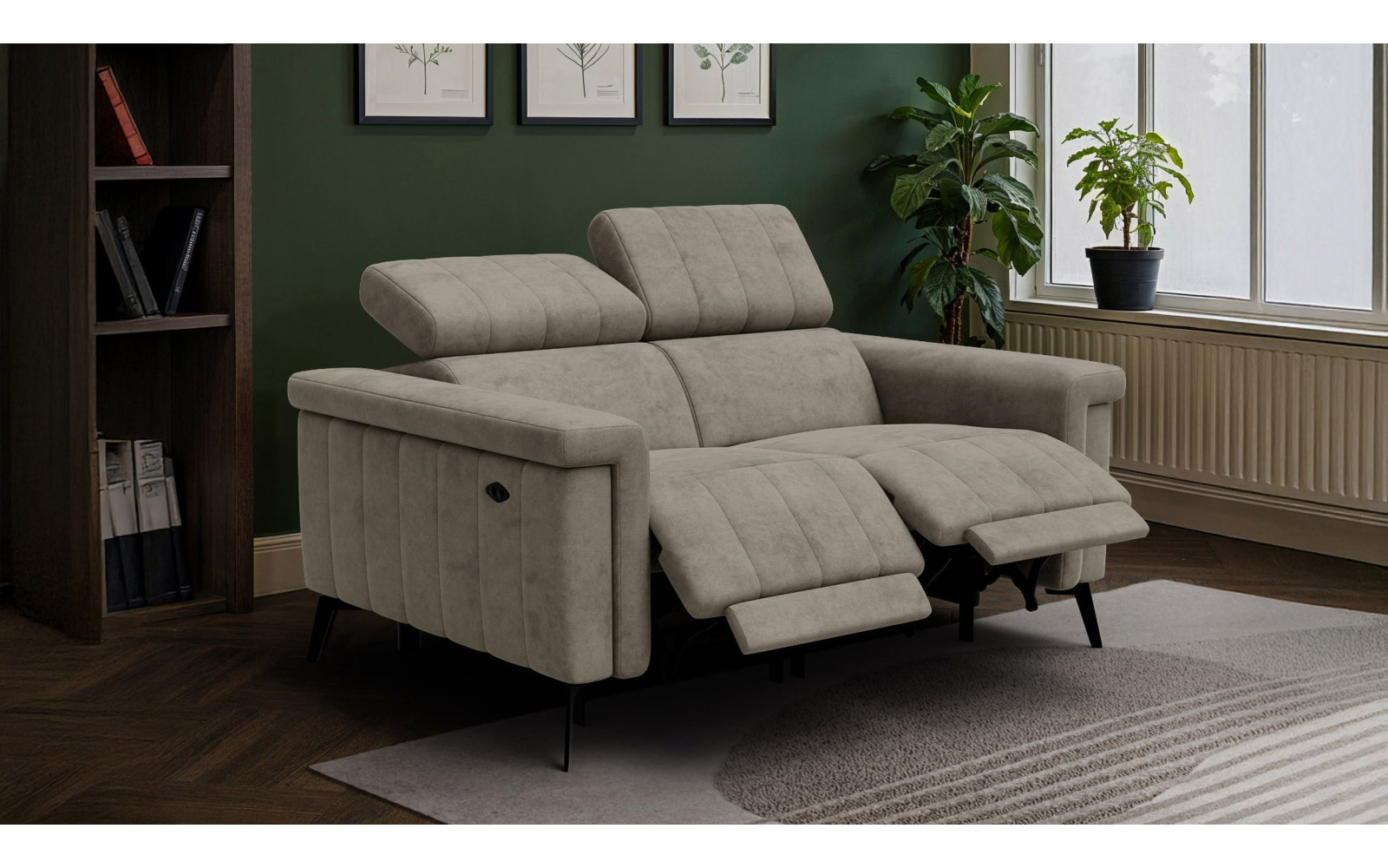 Relaxsofa 2-Sitzer NORDEL, dunkles beige