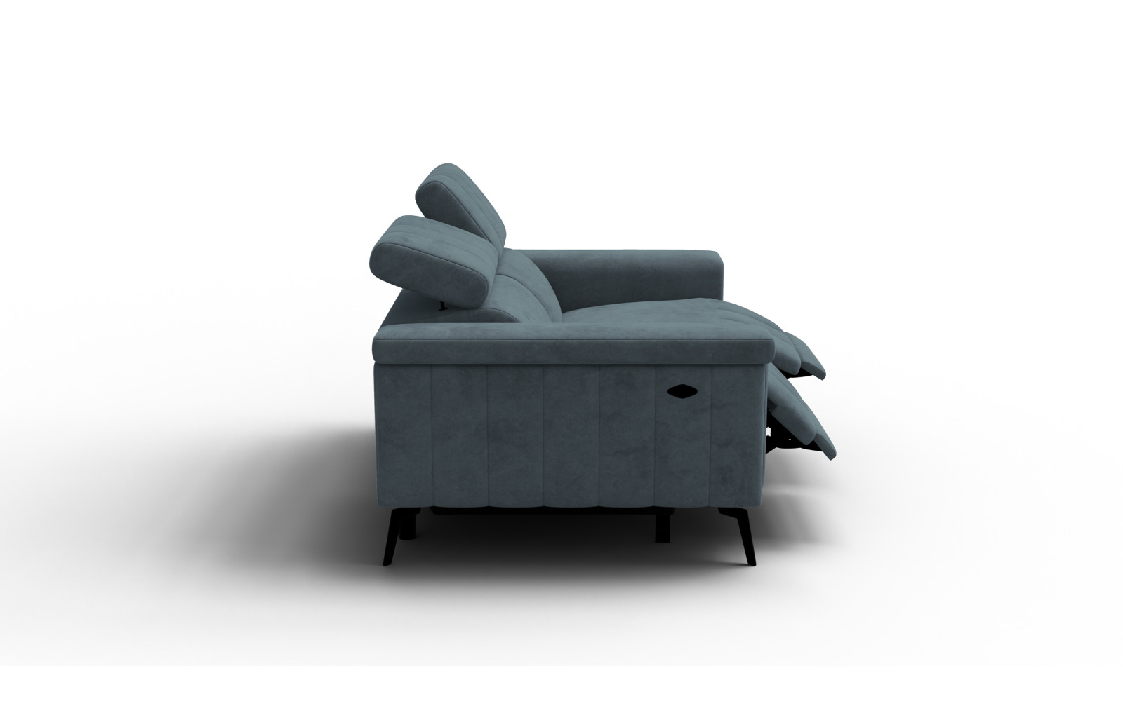 Relaxsofa 2-Sitzer NORDEL, blaugrau