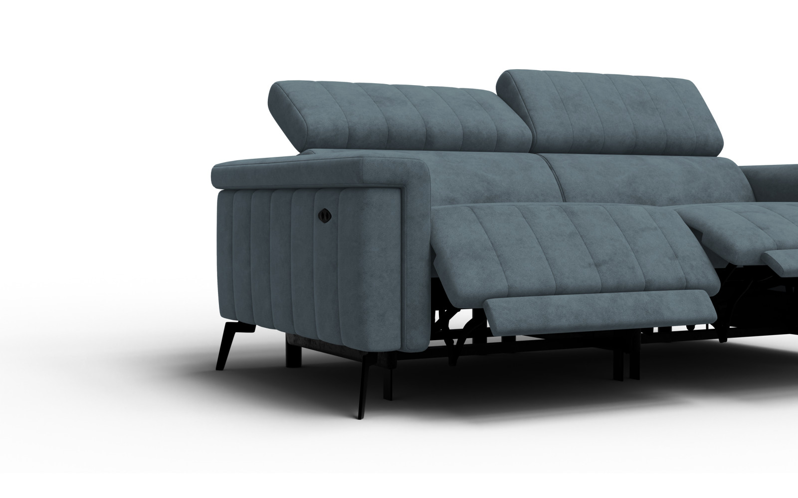 Relaxsofa 3-Sitzer NORDEL, blaugrau