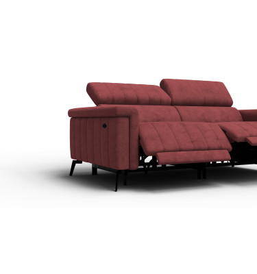 Relaxsofa 3-Sitzer NORDEL, bordeaux