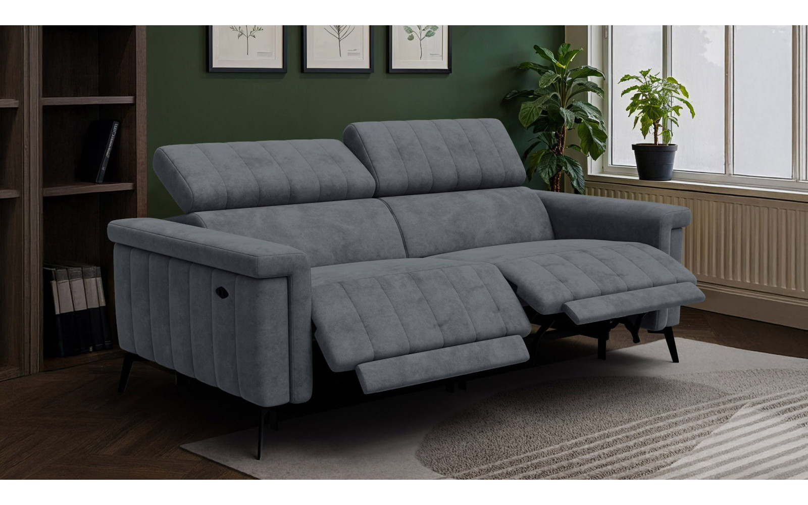 Relaxsofa 3-Sitzer NORDEL, dunkelgrau