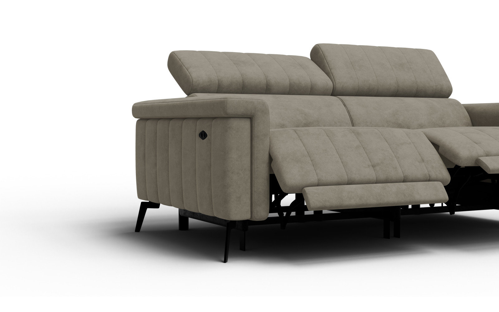 Relaxsofa 3-Sitzer NORDEL, dunkles beige