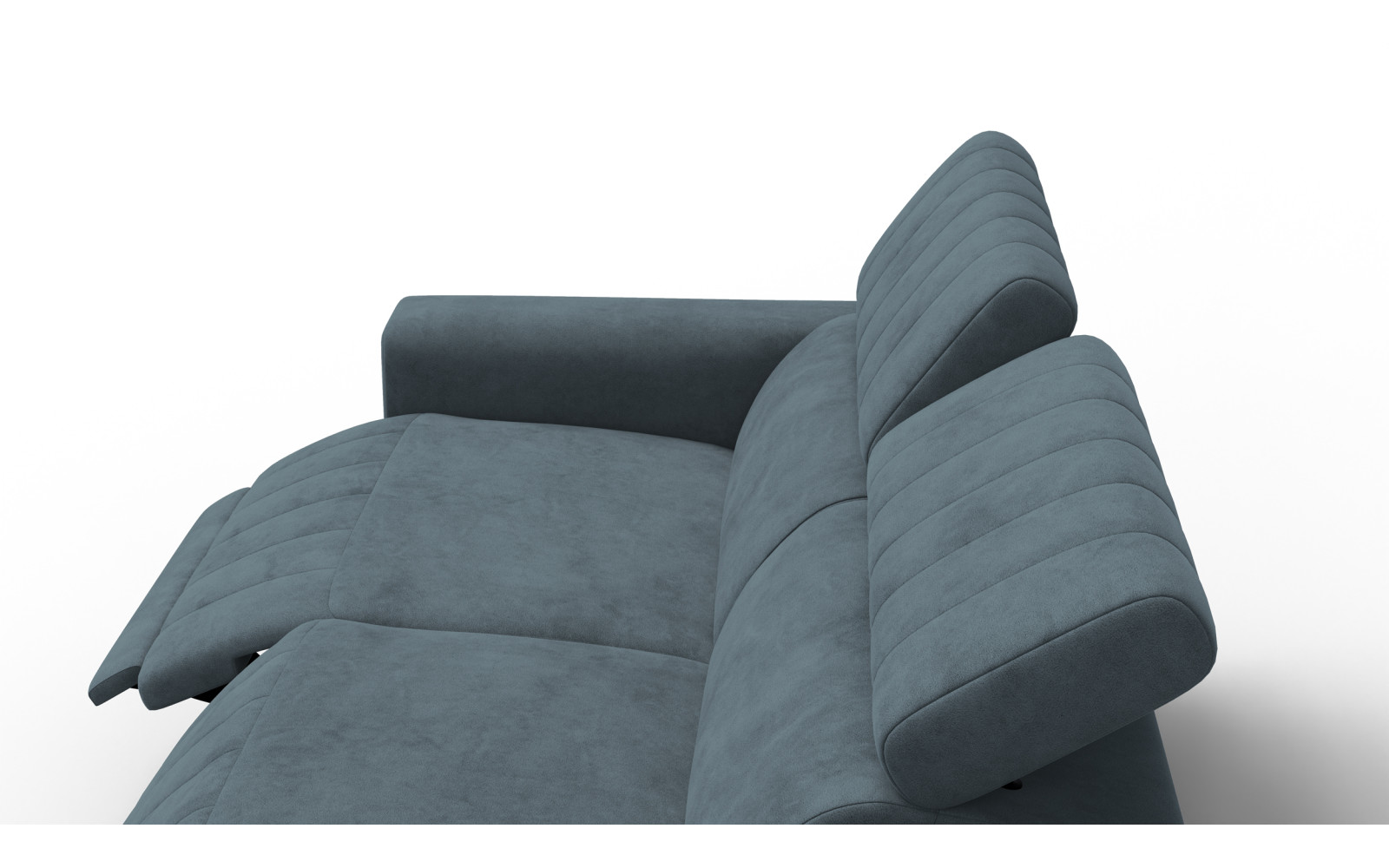 Relaxsofa 3-Sitzer NORDEL, blaugrau