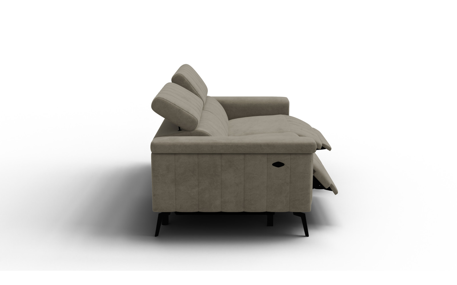 Relaxsofa 3-Sitzer NORDEL, dunkles beige