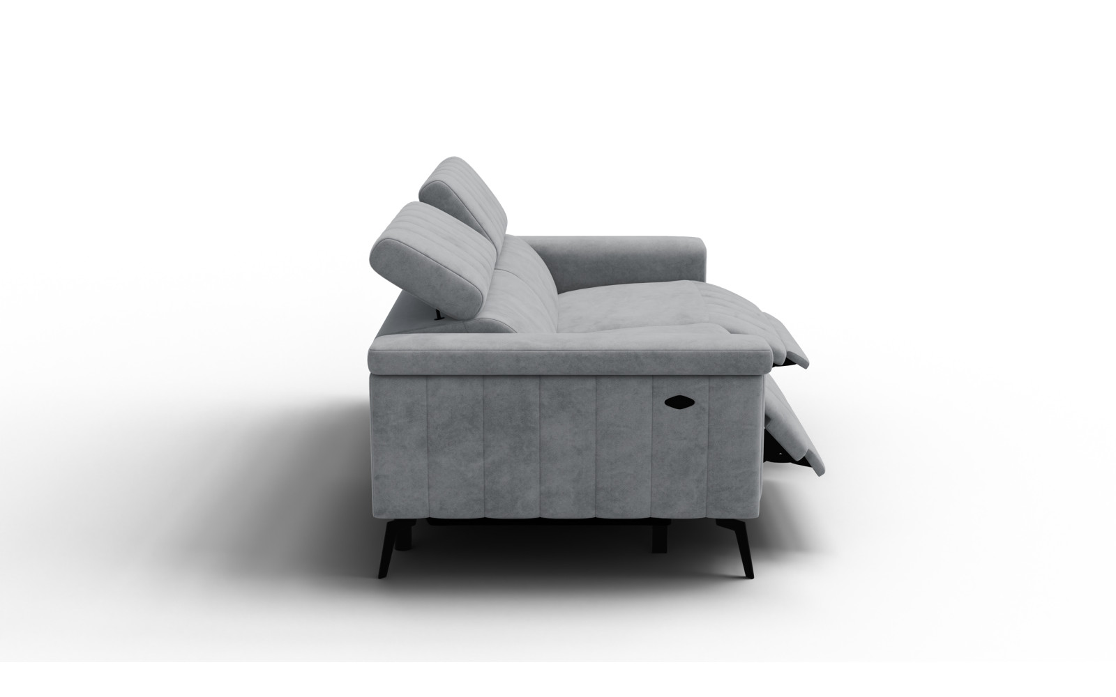 Relaxsofa 3-Sitzer NORDEL, grau
