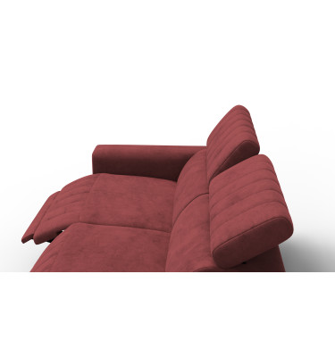 Relaxsofa 3-Sitzer NORDEL, bordeaux