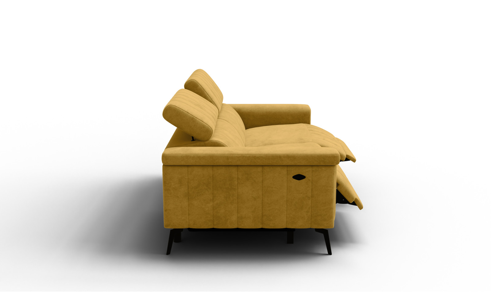 Relaxsofa 3-Sitzer NORDEL, senfgelb