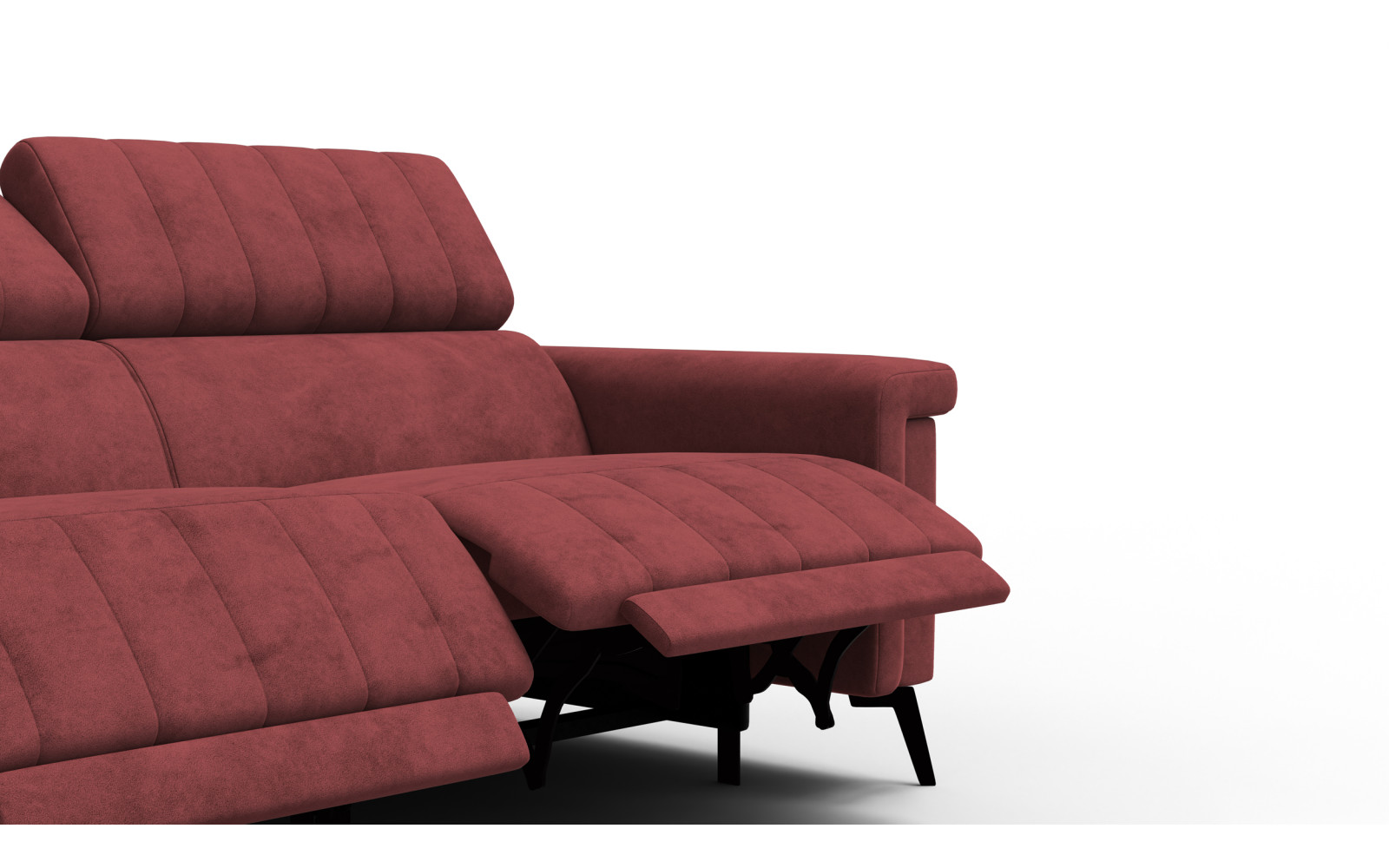 Relaxsofa 3-Sitzer NORDEL, bordeaux